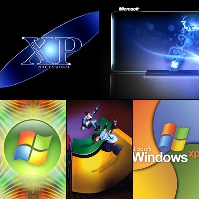 Windows logo in the compilation of wallpaper on your desktop