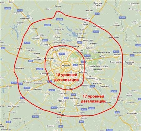 Карта Москвы, подмосковья и прилегающих областей для iPhone